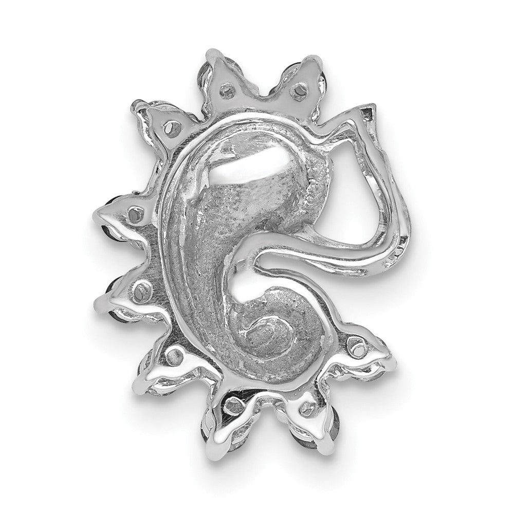14K Weißgold Echt Diamant und Multi-stone Chakra Kette Anhänger