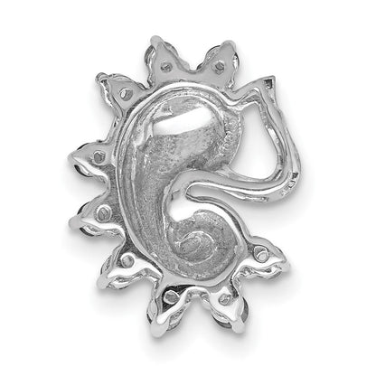 14K Weißgold Echt Diamant und Multi-stone Chakra Kette Anhänger