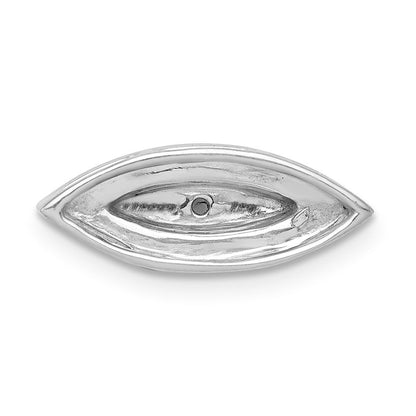 14K Weißgold Echt Diamant und Saphir Böse Auge Kette Anhänger