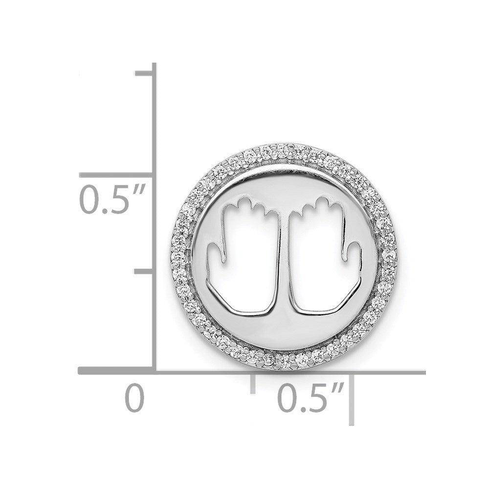 14K Weißgold 1/6ct. Echt Diamant Namaste Kette Anhänger