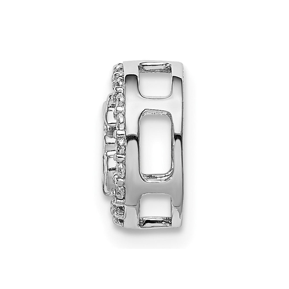 14K Weißgold 1/8ct. Echt Diamant Kette Anhänger