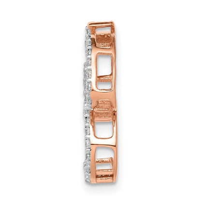 14K Roségold 1/3ct. Echt Diamant Om Kette Anhänger