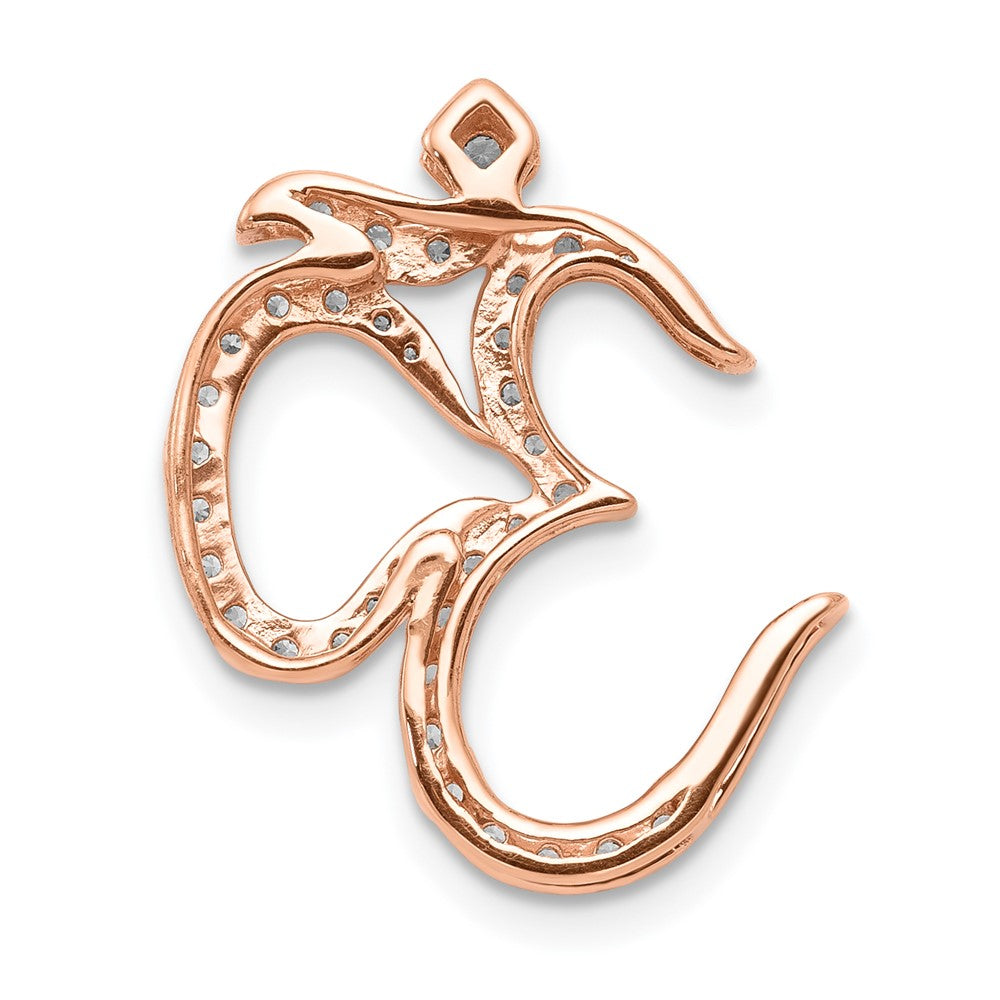 14K Roségold 1/3ct. Echt Diamant Om Kette Anhänger