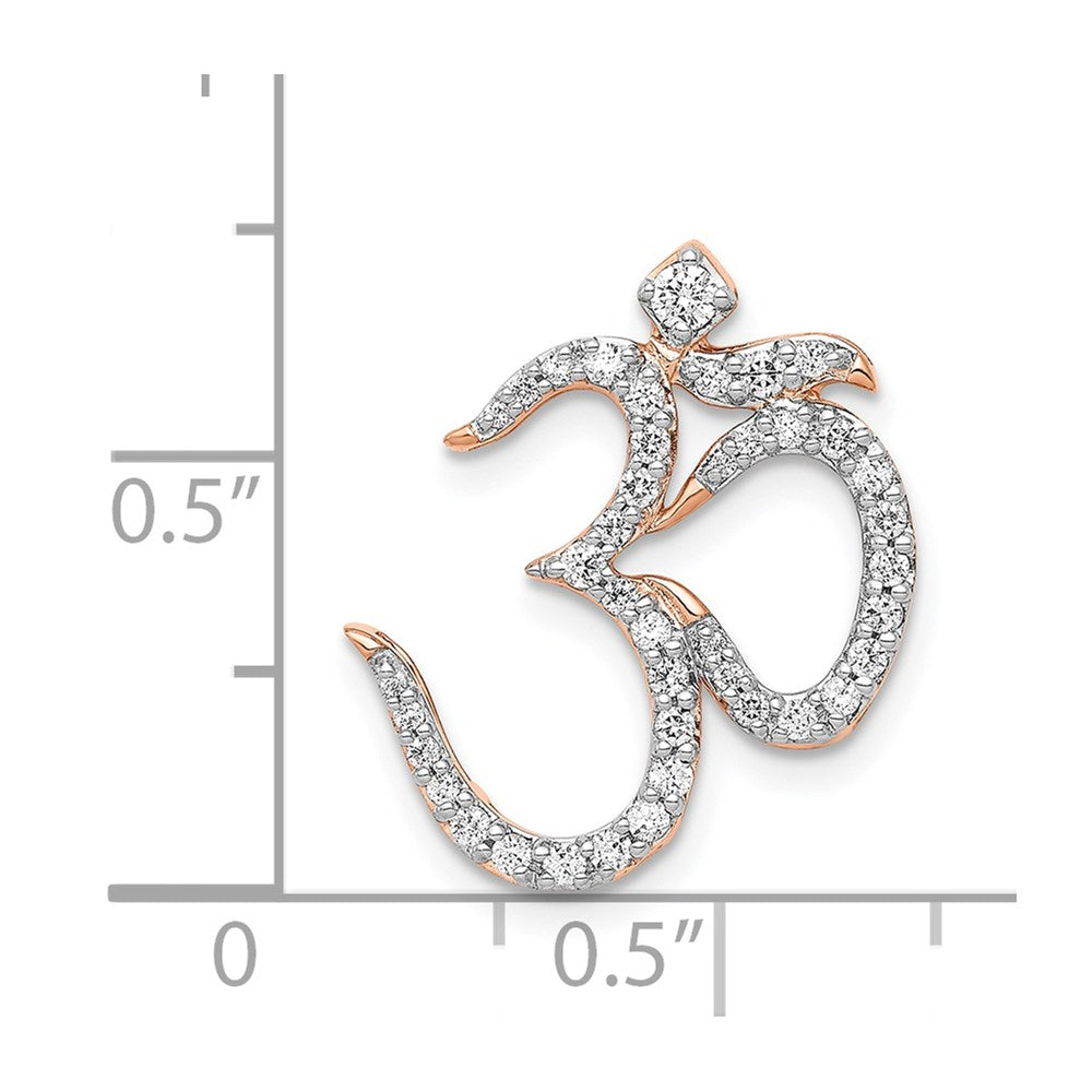14K Roségold 1/3ct. Echt Diamant Om Kette Anhänger