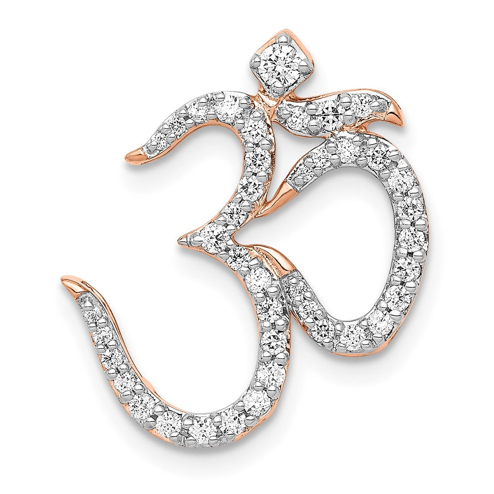 14K Roségold 1/3ct. Echt Diamant Om Kette Anhänger