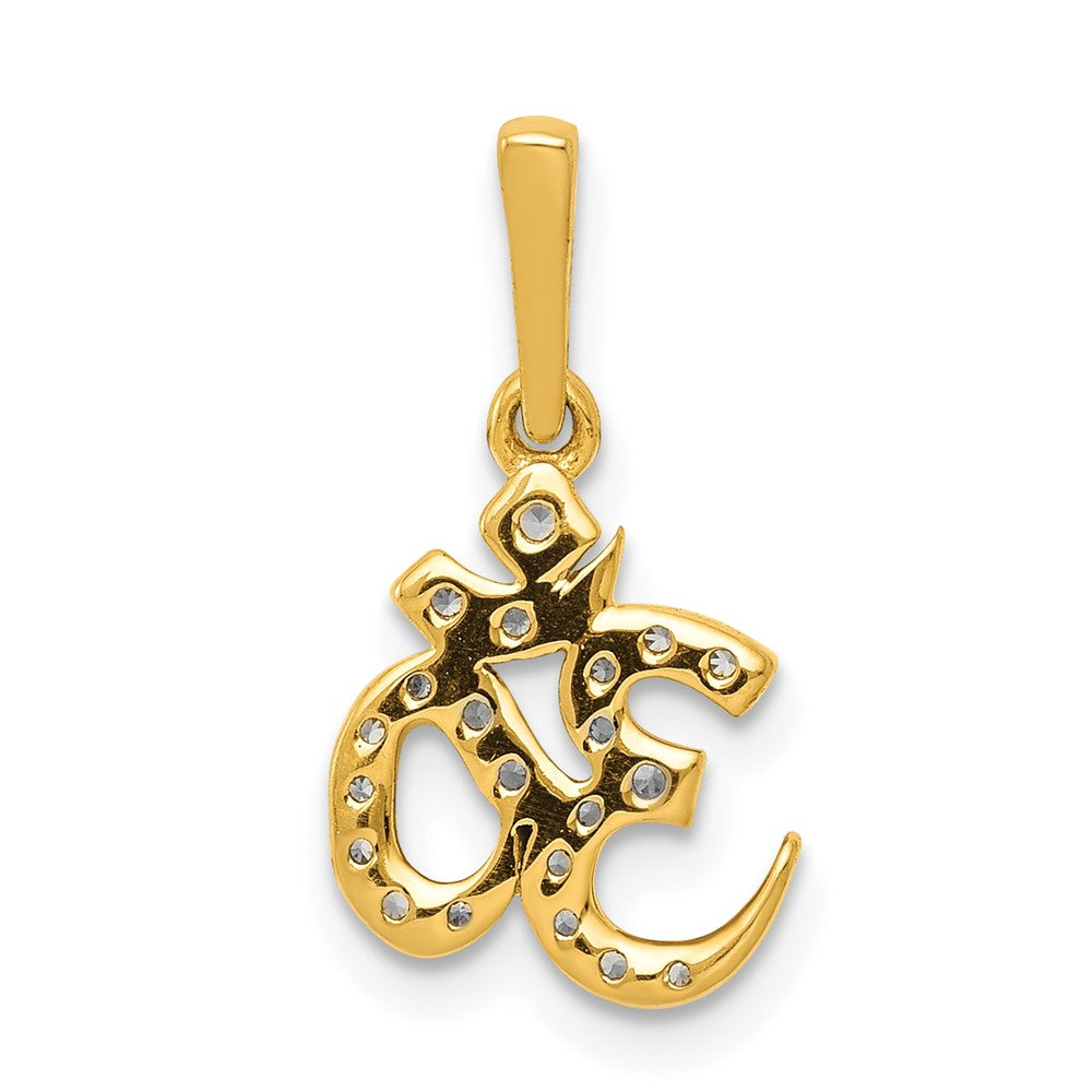 14K Gelbgold 0,16ct. echter Diamant Om-Anhänger