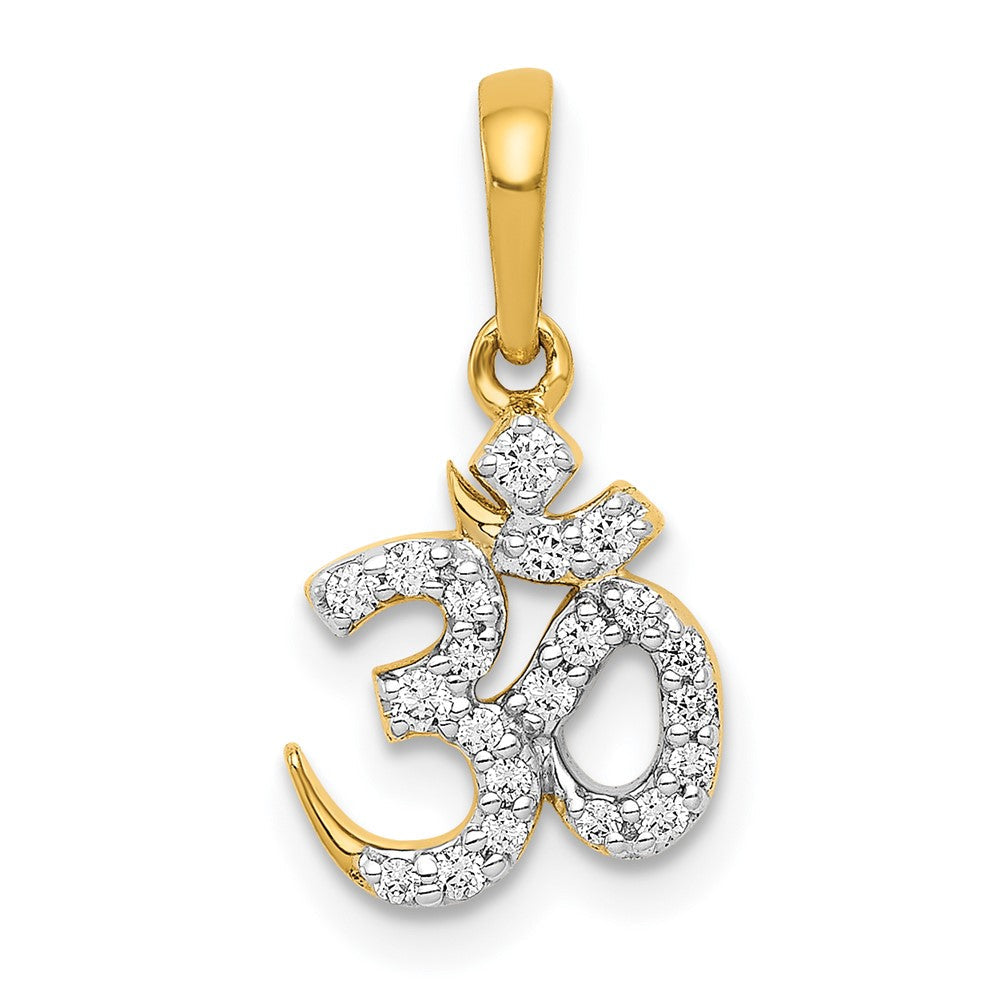 14K Gelbgold 0,16ct. echter Diamant Om-Anhänger