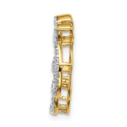 14K Gelbgold Gleitanhänger an Kette mit 0,375 ct. im Labor gezüchteten Diamanten, VS/SI+ G+