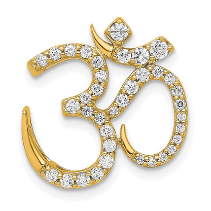 14K Gelbgold Gleitanhänger an Kette mit 0,375 ct. im Labor gezüchteten Diamanten, VS/SI+ G+