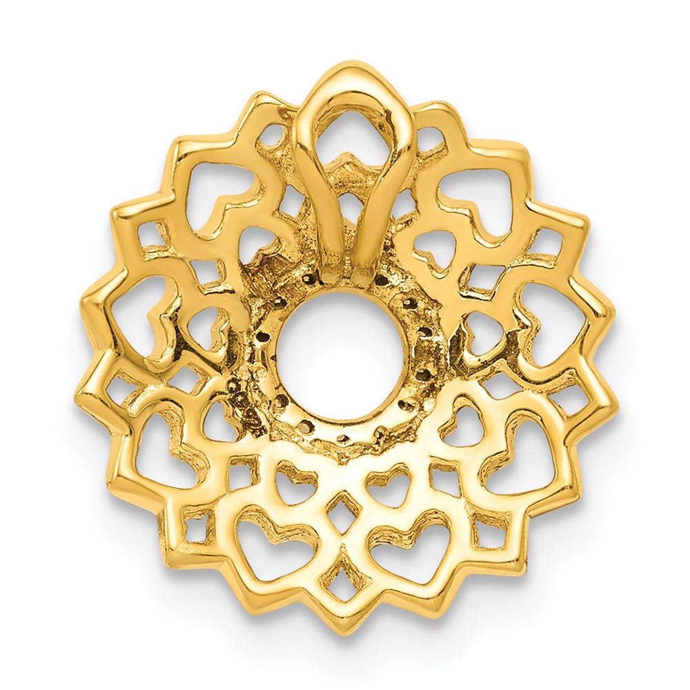 14K Gelbgold 1/20ct. Echt Diamant Sahasrara/crown Chakra Kette Anhänger
