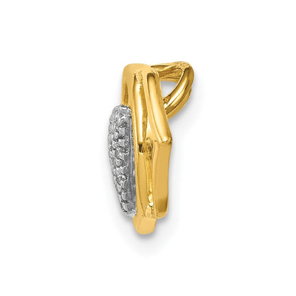 14K Gelbgold 1/10ct. Echt Diamant Ajna/brow Chakra Kette Anhänger