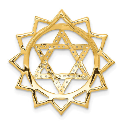 14K Gelbgold 1/4ct. Echt Diamant Anahata/heart Chakra Kette Anhänger