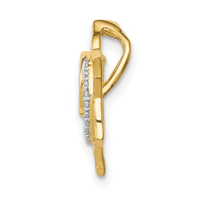14K Gelbgold 1/20ct. Echt Diamant Swadhisthana/sacral Chakra Kette Anhänger