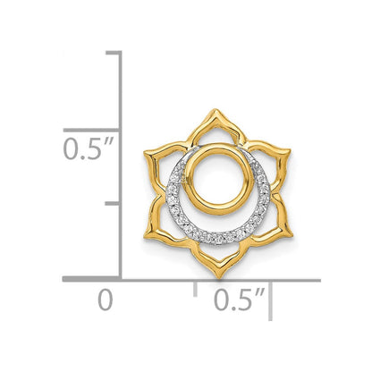 14K Gelbgold 1/20ct. Echt Diamant Swadhisthana/sacral Chakra Kette Anhänger