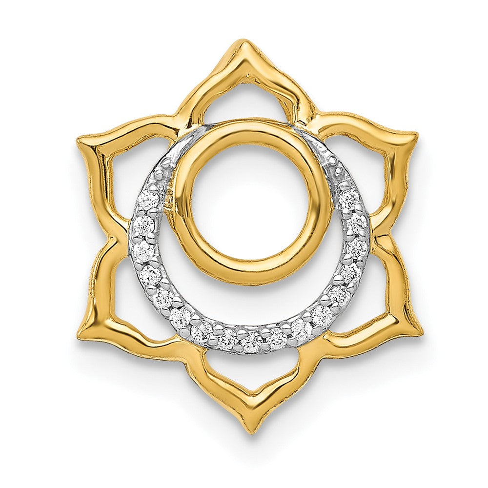 14K Gelbgold 1/20ct. Echt Diamant Swadhisthana/sacral Chakra Kette Anhänger