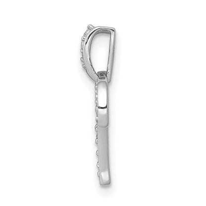 14K Weißgold Anhänger mit echtem Diamanten „Widder“