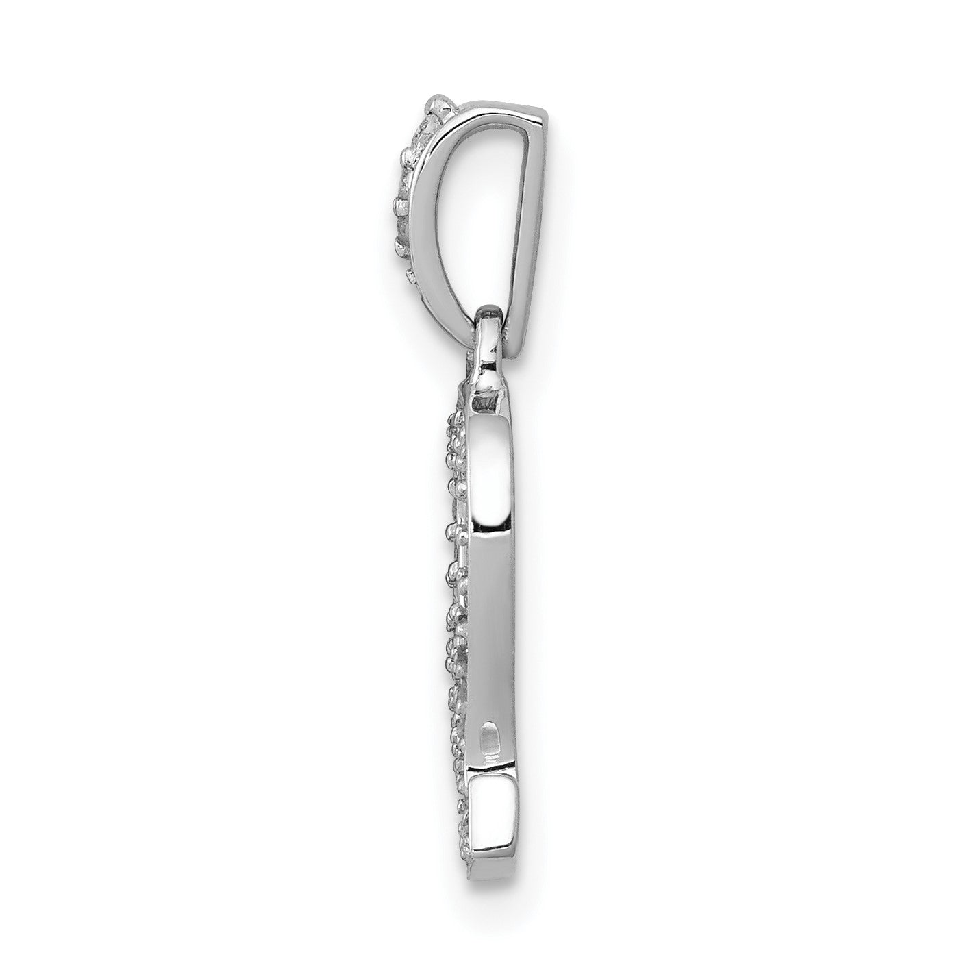 14K Weißgold Anhänger mit echtem Diamant „Löwe