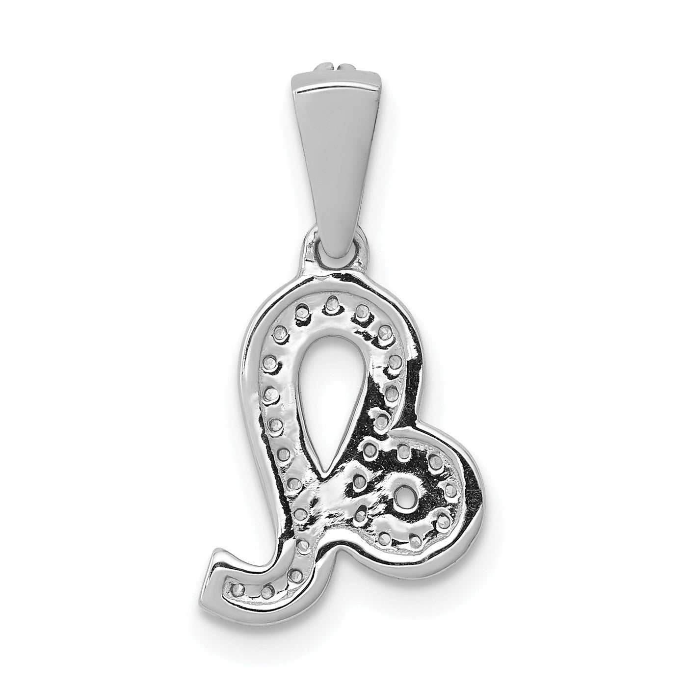 14K Weißgold Anhänger mit echtem Diamant „Löwe