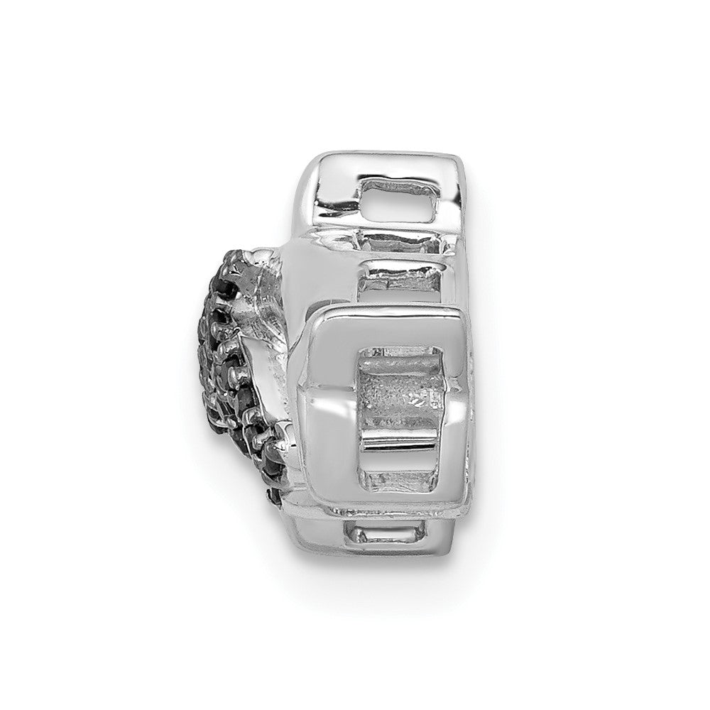 14K Weißgold Schwarz Echt Diamant Dolphins Kette Anhänger