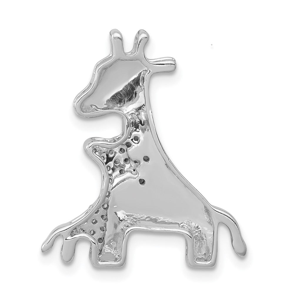 14K Weißgold Anhänger Giraffen mit echten Diamanten