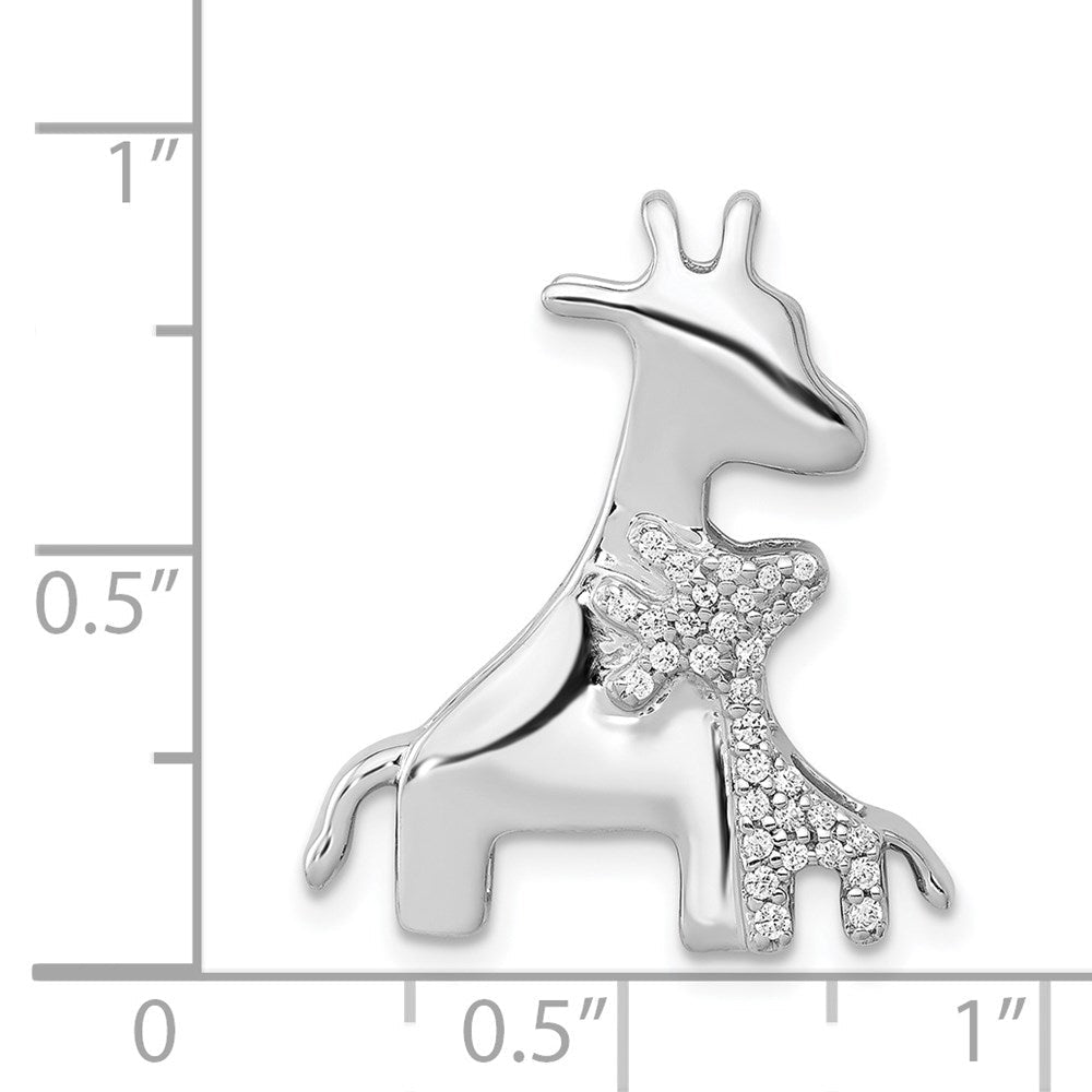 14K Weißgold Anhänger Giraffen mit echten Diamanten