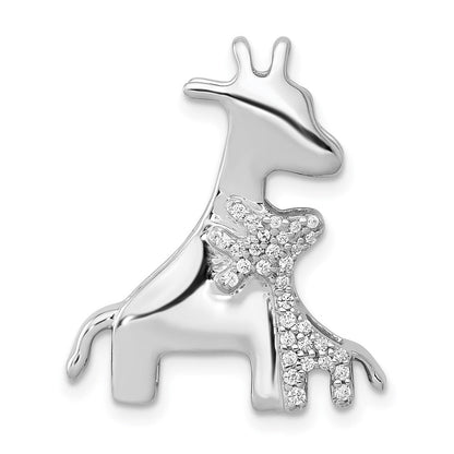 14K Weißgold Anhänger Giraffen mit echten Diamanten