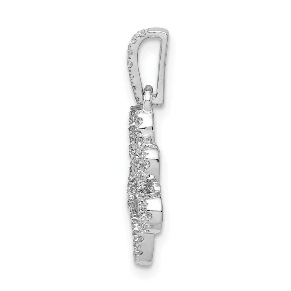 14K Weißgold Anhänger mit Pfotenabdruck, 0,25 ct. im Labor gezüchteten Diamanten, VS/SI+ G+