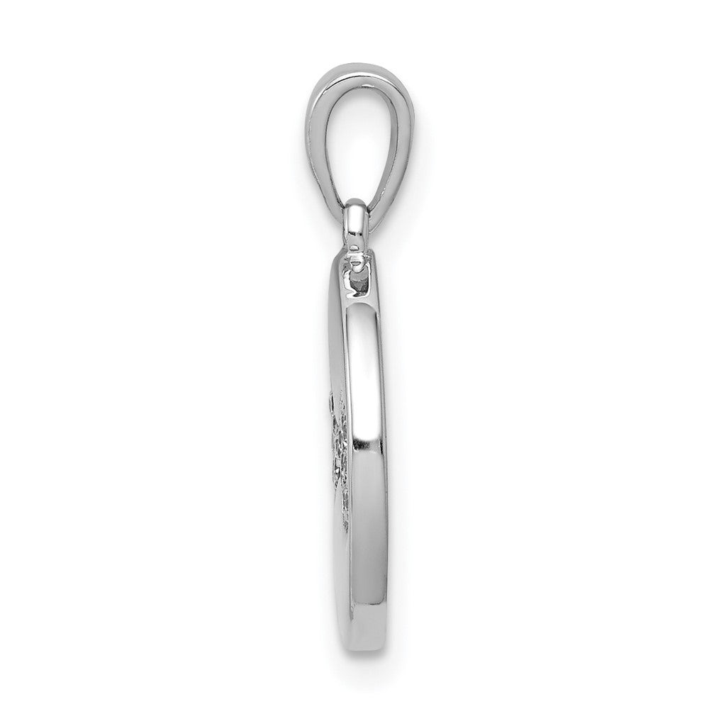 14K Weißgold Anhänger mit echten Diamanten in Knochenform