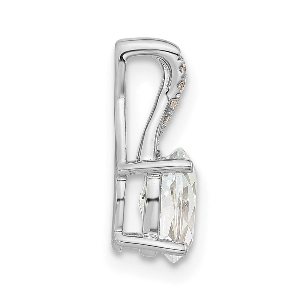 Sterling Silber Weißtopas & Zirkonia Modeanhänger