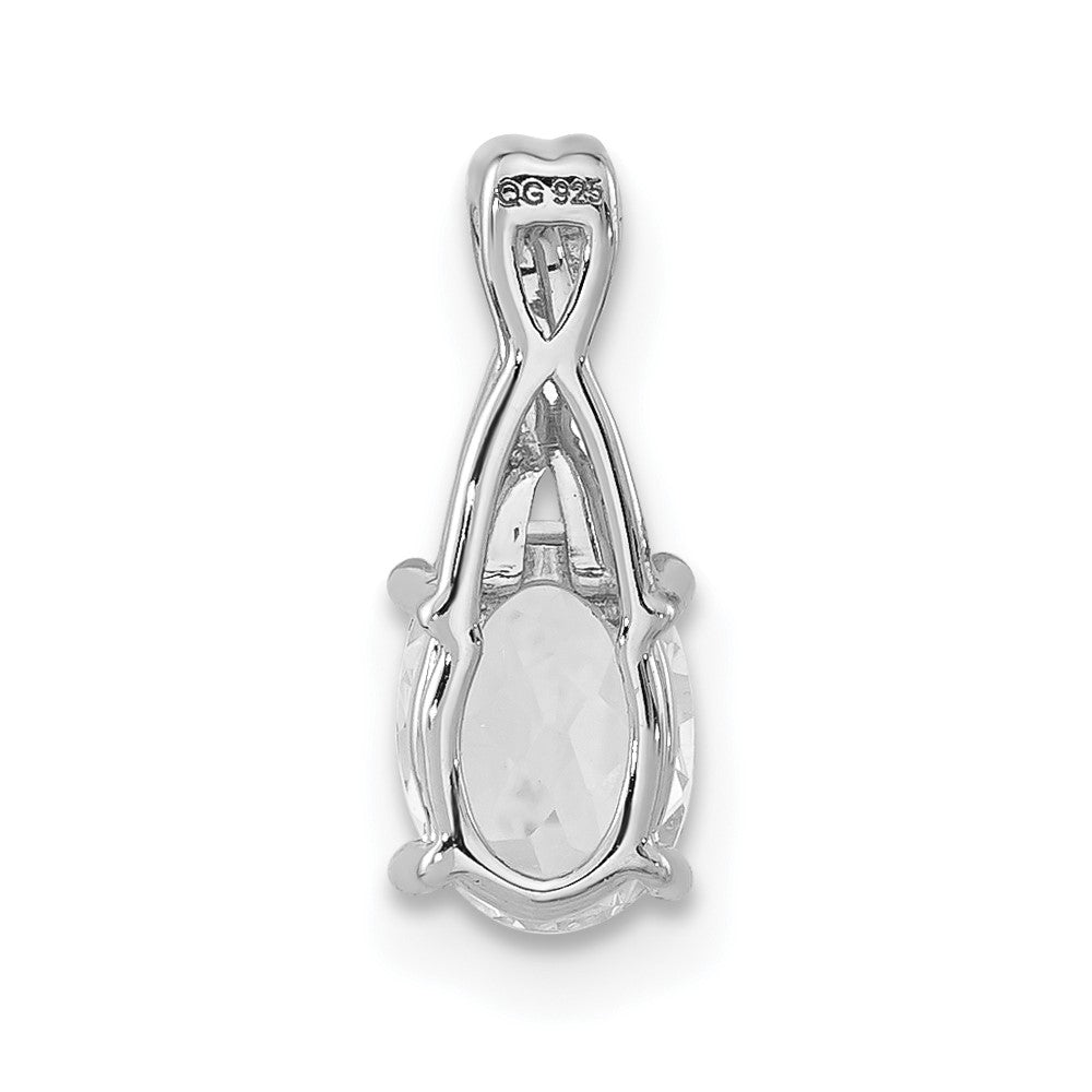 Sterling Silber Weißtopas & Zirkonia Modeanhänger