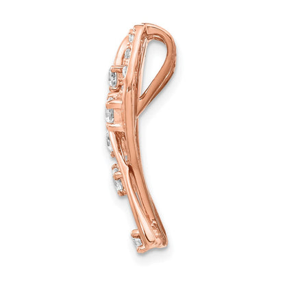 14K Roségold 1/2ct. Echt Diamant Fantasie Curves Kette Anhänger