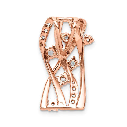 14K Roségold 1/2ct. Echt Diamant Fantasie Curves Kette Anhänger