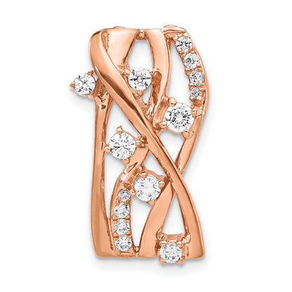 14K Roségold 1/2ct. Echt Diamant Fantasie Curves Kette Anhänger