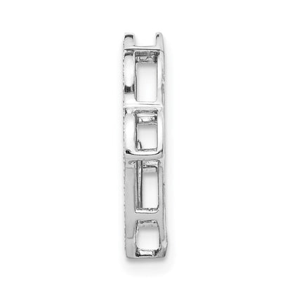 14K Weißgold 1/10ct. Echt Diamant Chai auf Hamsa Kette Anhänger