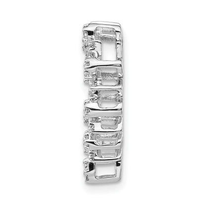 14K Weißgold 1/3ct. Echt Diamant Herz Kette Anhänger