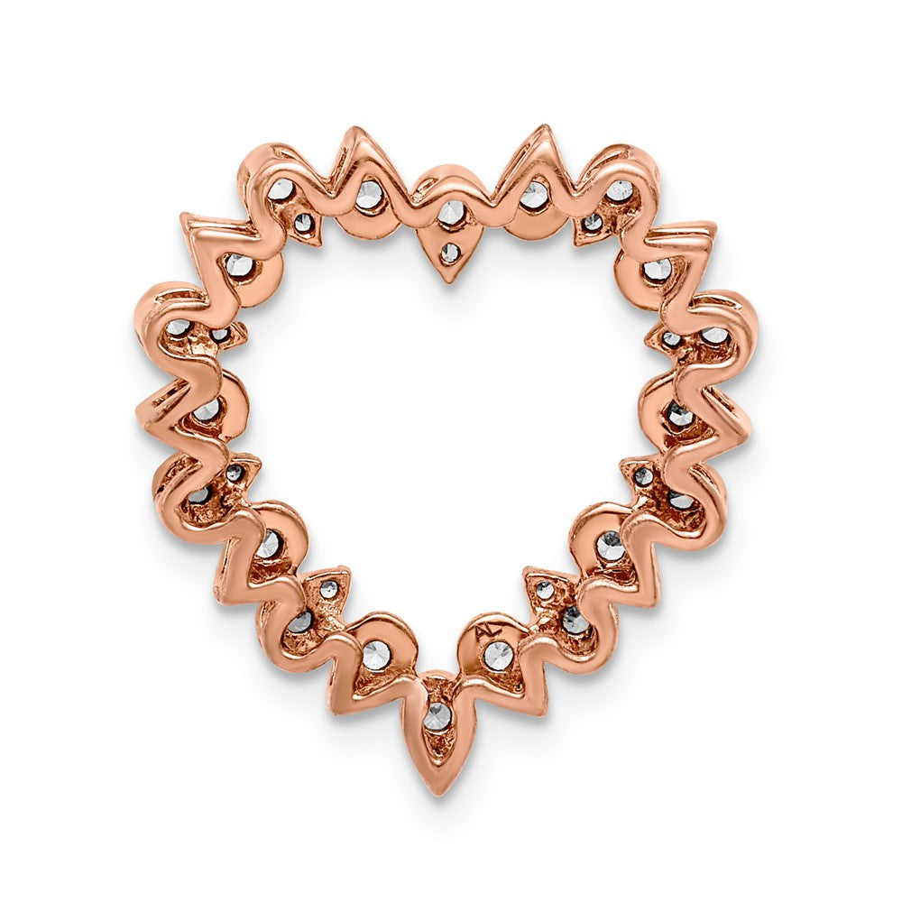 14K Weißgold 1/3ct. Echt Diamant Herz Kette Anhänger
