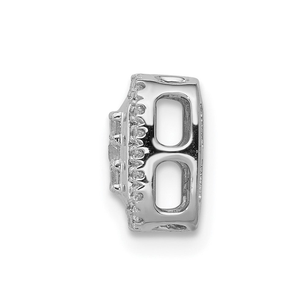 14K Weißgold Anhänger mit quadratischem Diamant-Cluster, 0,25 ct. echte Diamanten