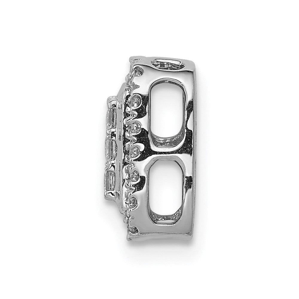 14K Weißgold 0,5 ct. Echter Diamant Quadratischer Cluster-Anhänger