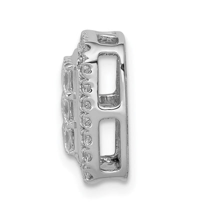 14K Weißgold 1 ct. Echter Diamant Quadrat-Cluster-Anhänger
