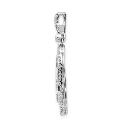 14K Weißgold 0,5 ct. Echter Diamant Fancy-Baumelanhänger