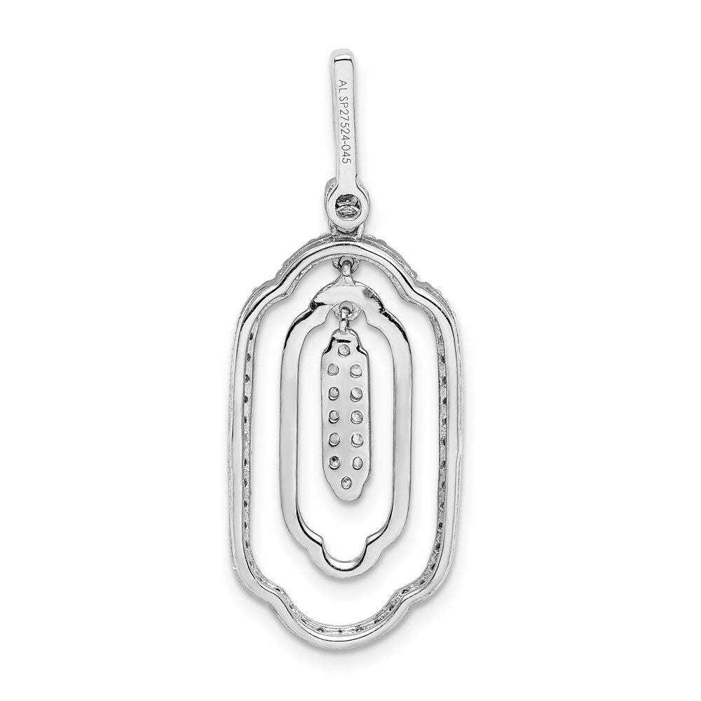 14K Weißgold 0,5 ct. Echter Diamant Fancy-Baumelanhänger