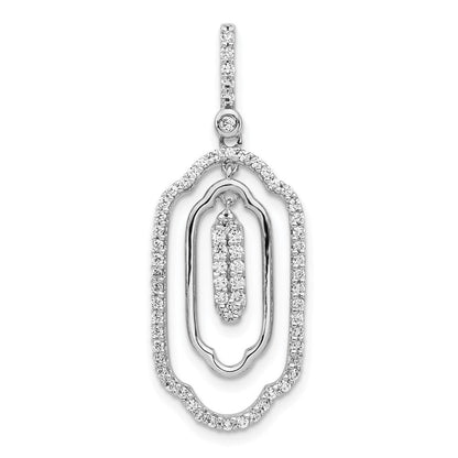 14K Weißgold 0,5 ct. Echter Diamant Fancy-Baumelanhänger