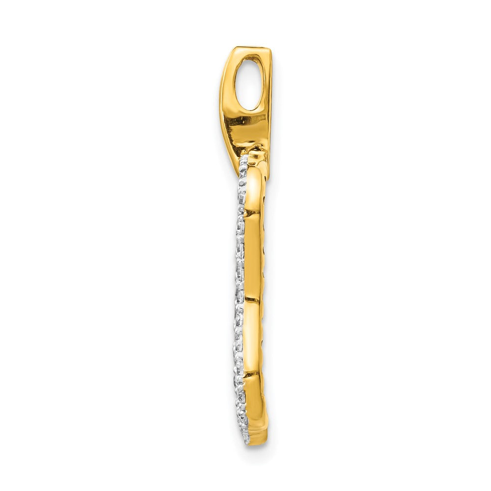 14 Karat Gelbgold Fancy-Anhänger mit 0,5 ct. echten Diamanten