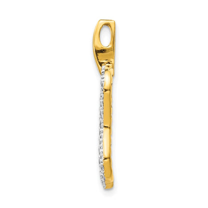 14 Karat Gelbgold Fancy-Anhänger mit 0,5 ct. echten Diamanten