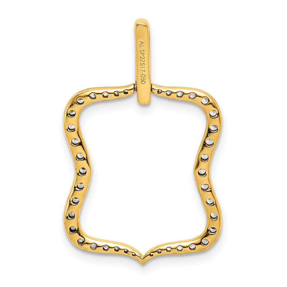 14 Karat Gelbgold Fancy-Anhänger mit 0,5 ct. echten Diamanten