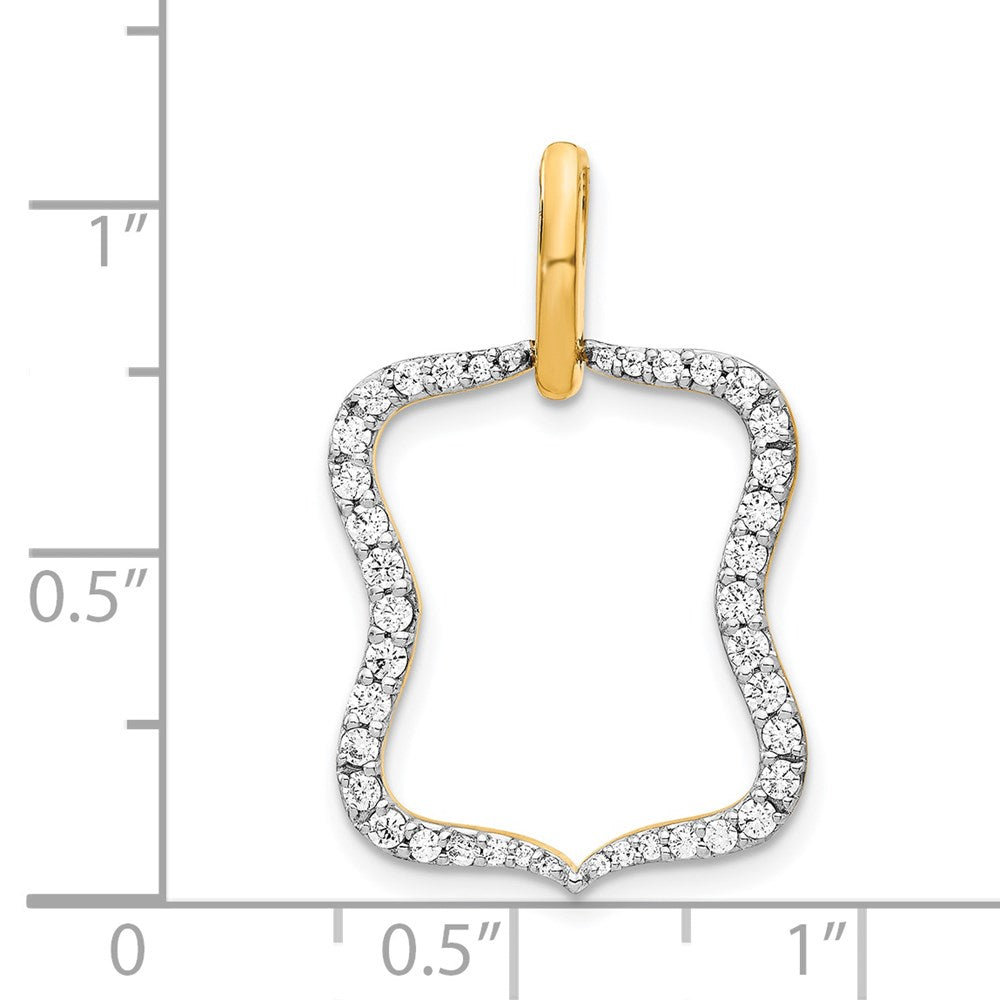 14 Karat Gelbgold Fancy-Anhänger mit 0,5 ct. echten Diamanten