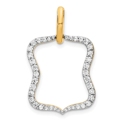 14 Karat Gelbgold Fancy-Anhänger mit 0,5 ct. echten Diamanten