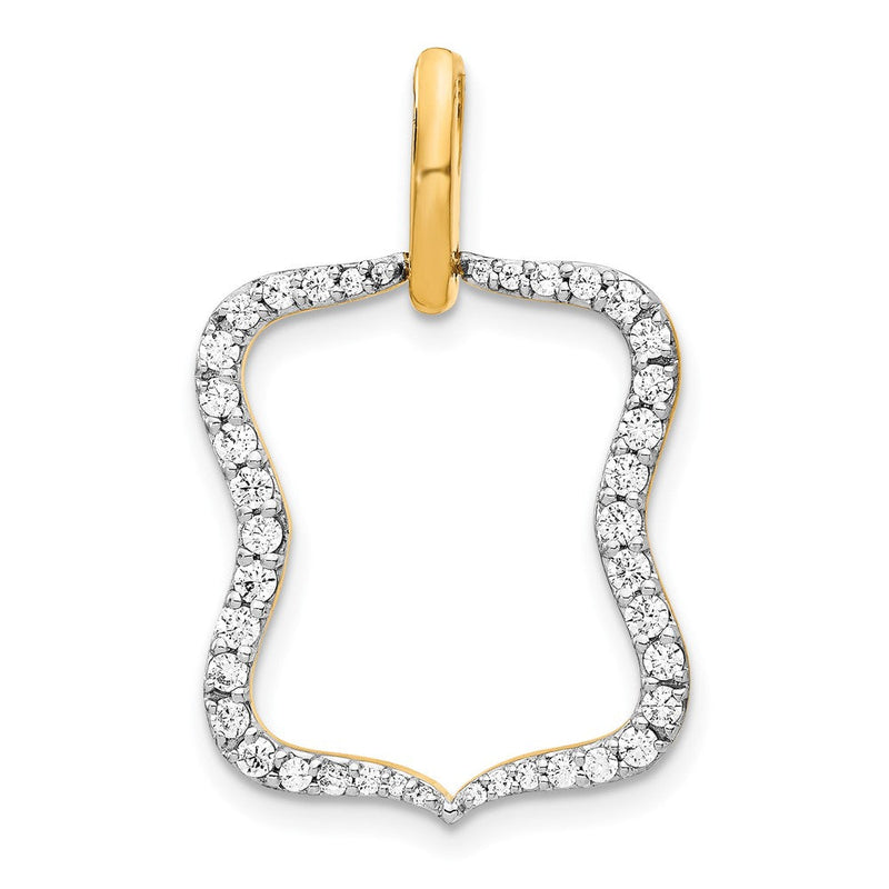 14 Karat Gelbgold Fancy-Anhänger mit 0,5 ct. echten Diamanten