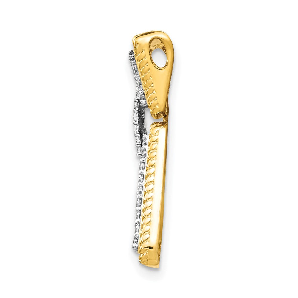 14K Gelbgold 1/3ct. Echt Diamant Geometric Kette Anhänger