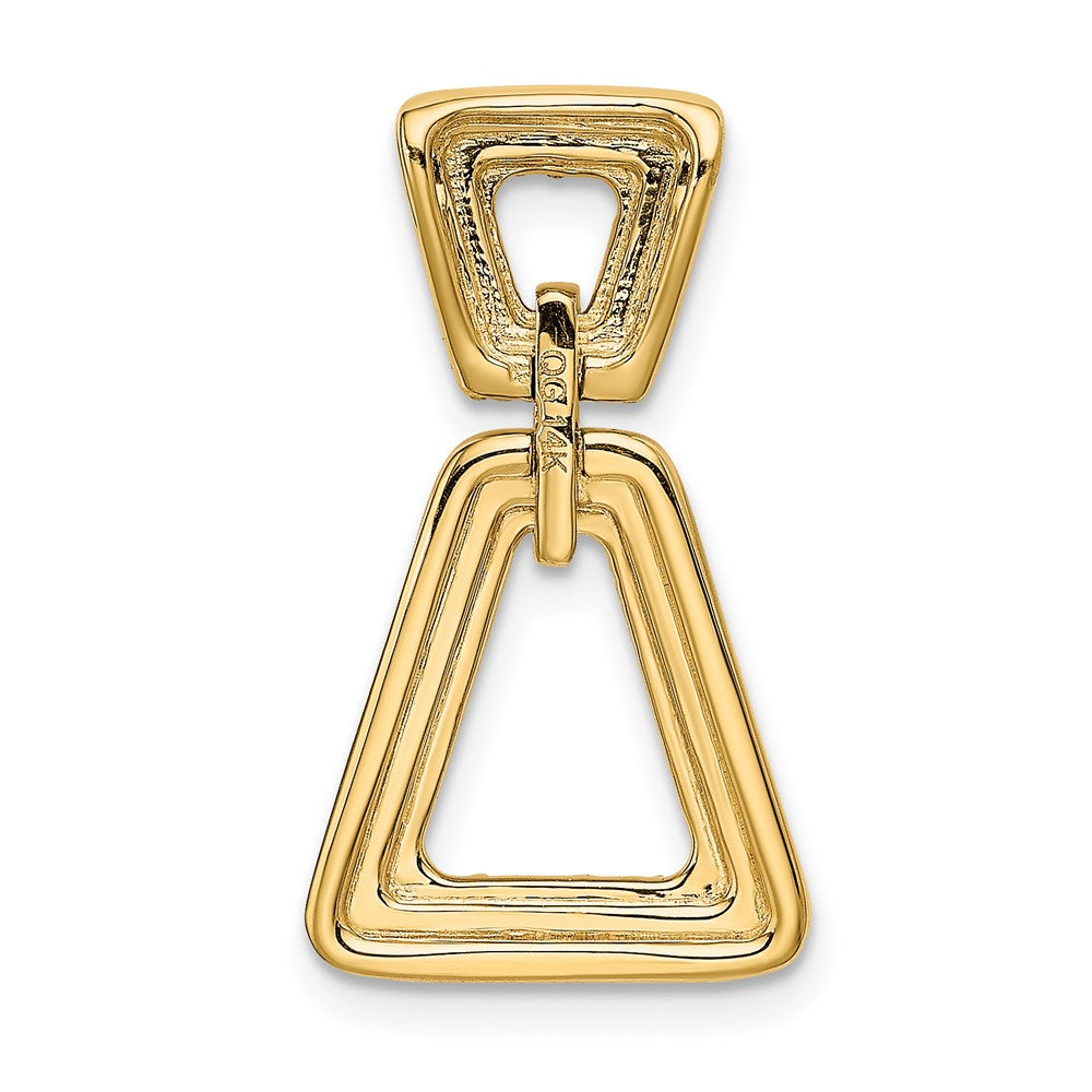 14K Gelbgold 1/3ct. Echt Diamant Geometric Kette Anhänger